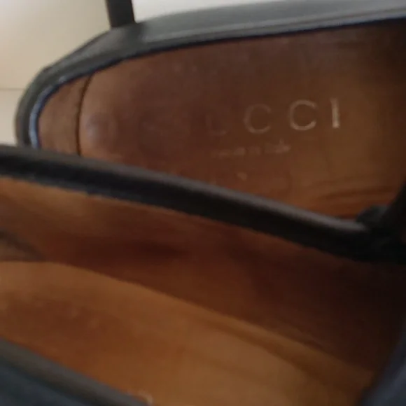 Gucci Mens Laredo Calfskin Mens Horsebit WithoutBit Loafers 7D